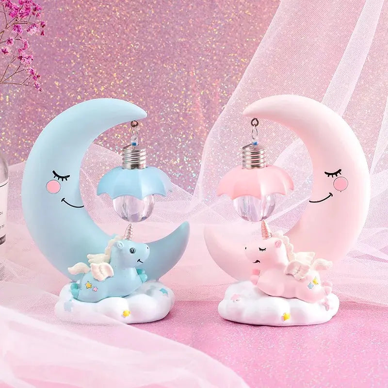 Creative Unicorn Moon Night Light for Girls