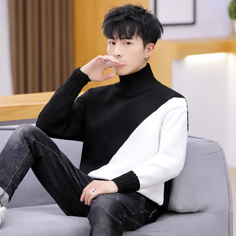 Men's Warm Long Sleeved Turtleneck Sweater