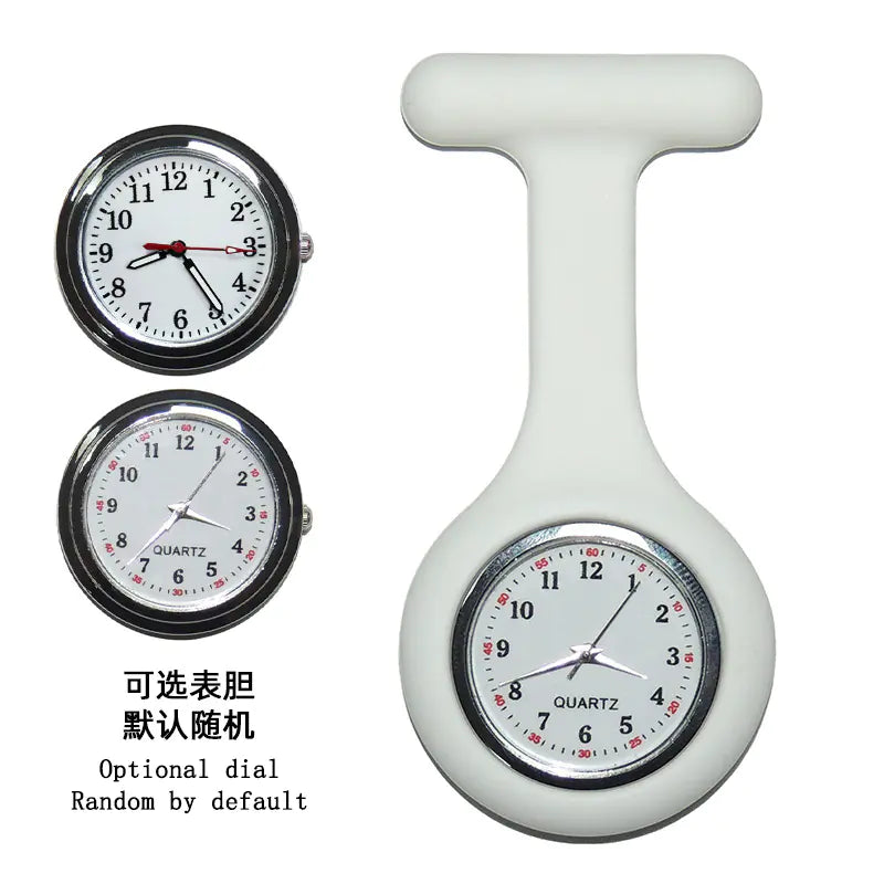 Precision Timekeeper: Silicone-Clad Nurse's Quartz Pocket Watch