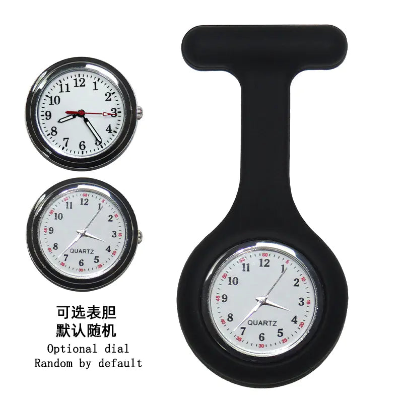 Precision Timekeeper: Silicone-Clad Nurse's Quartz Pocket Watch