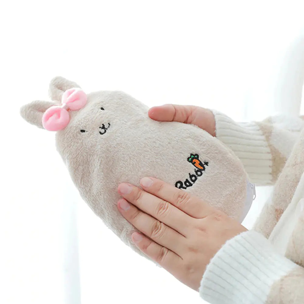 Water Injection Hot Water Bag with Plush Cover - Rabbit