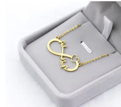 Custom Stainless Steel Name Necklace with Infinity Symbol